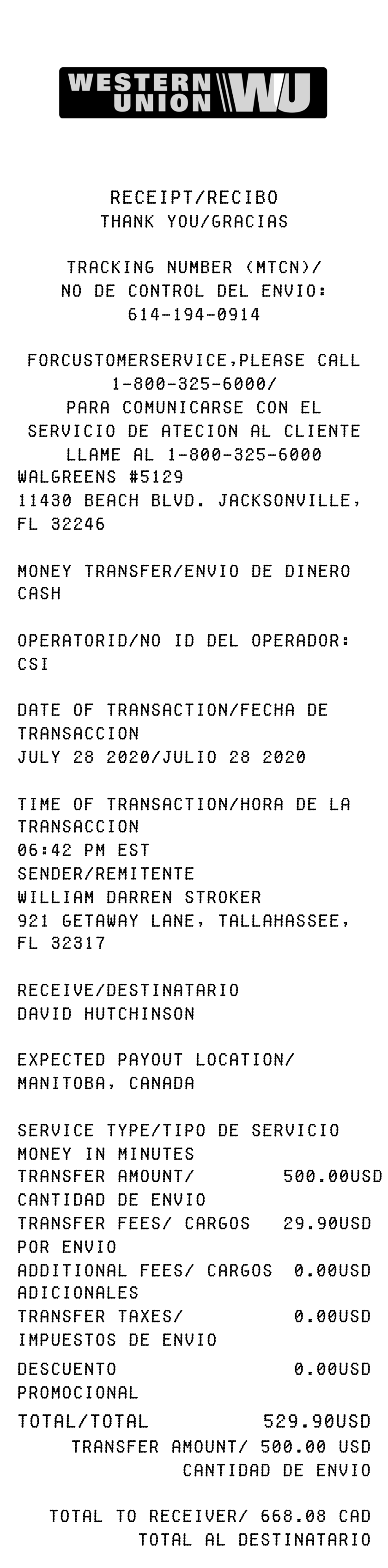 Free Western Union Receipt Generator | receipt.dev | makereceipt.ai